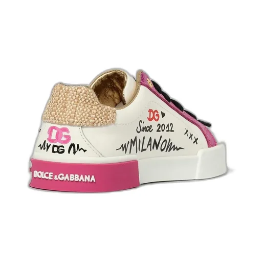 Dolce & Gabbana Kids Flower Printed Sneakers