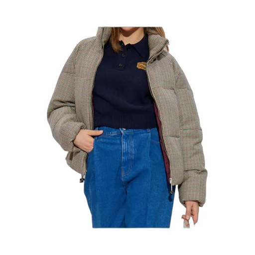 Marni Houndstooth Pattern Padded Jacket