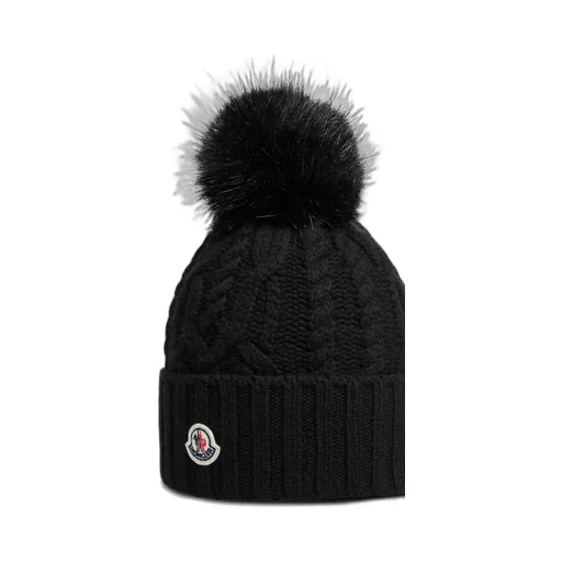 Cashmere Blend Beanie With Pom Pom