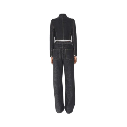 Alaa Denim Knit Cropped Jacket