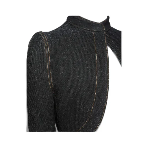 Alaa Denim Knit Cropped Jacket