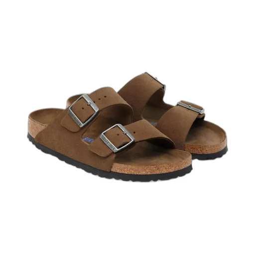 Arizona Double-Buckle Suede Sandals