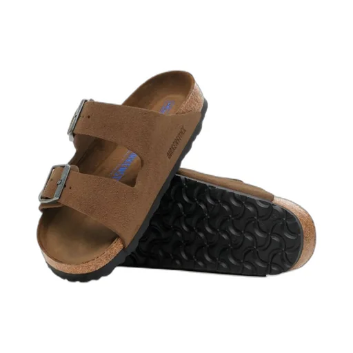 Arizona Double-Buckle Suede Sandals