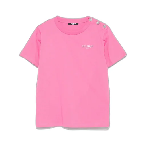 Embellished-Button T-Shirt
