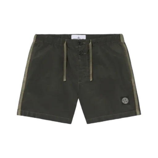 Stone Island Logo Patch Drawstring Shorts