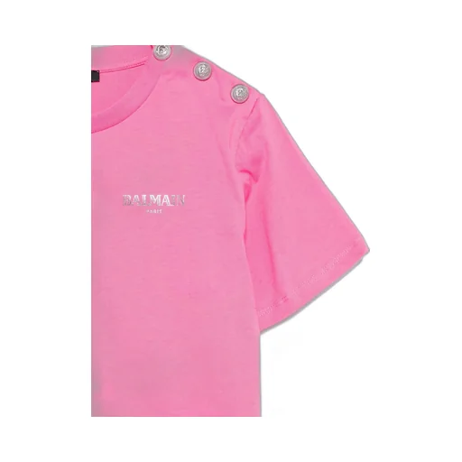 Embellished-Button T-Shirt