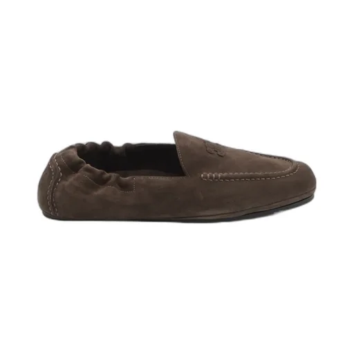 Celine Adam Loafer With Triomphe In Suede Calfskin