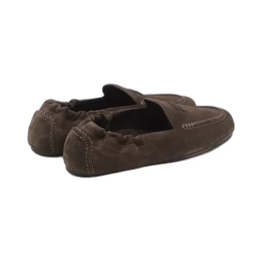 Celine Adam Loafer With Triomphe In Suede Calfskin