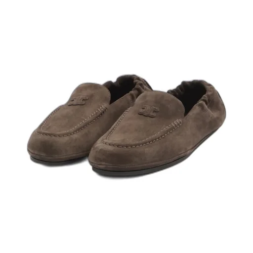 Celine Adam Loafer With Triomphe In Suede Calfskin