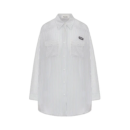 Miu Miu Button-Up Striped Shirt