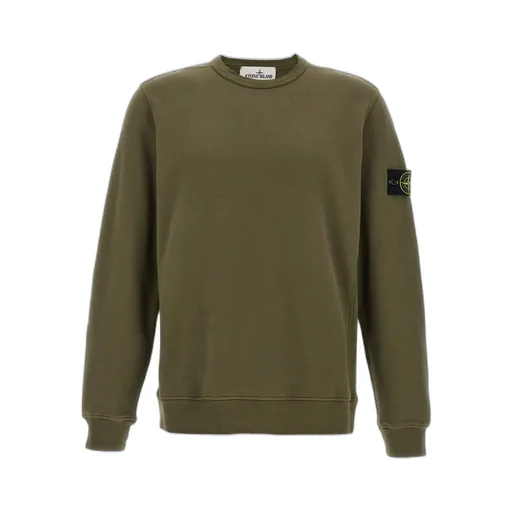 Stone Island Logo Badge Crewneck Sweatshirt