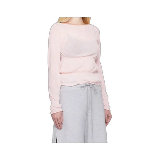 Boat-Neck Drawstring Top