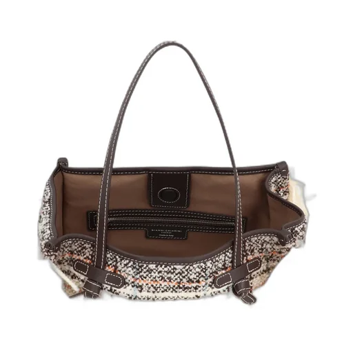 Plaid Fringed Tote Bag