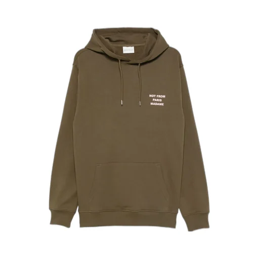 Drle De Monsieur Slogan-Printed Drawstring Hoodie