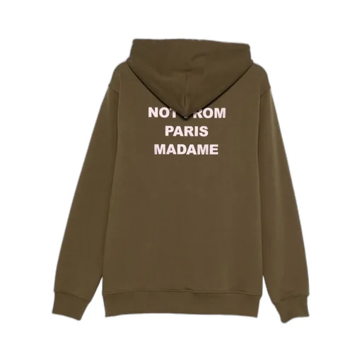 Drle De Monsieur Slogan-Printed Drawstring Hoodie