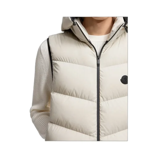 Moncler Guersac Diagonal-Quilted Hooded Dwon Vest