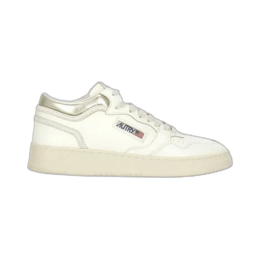 Perforated Platform Leather Sneakers