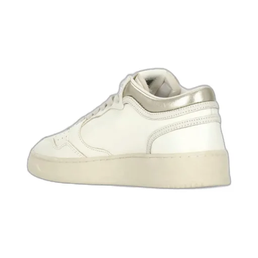Perforated Platform Leather Sneakers