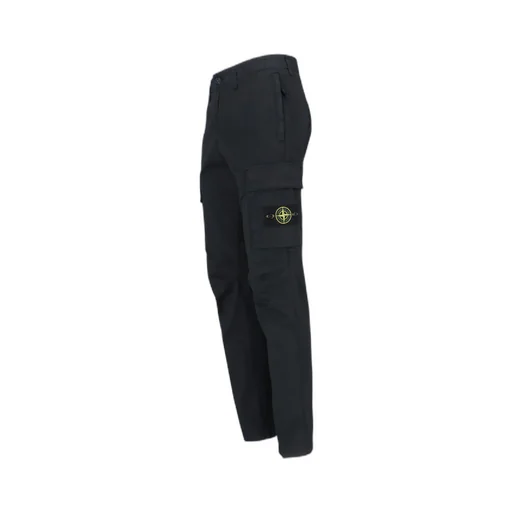 Stone Island Logo Patch Tapered-Leg Trousers