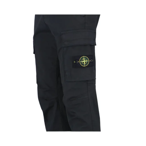 Stone Island Logo Patch Tapered-Leg Trousers