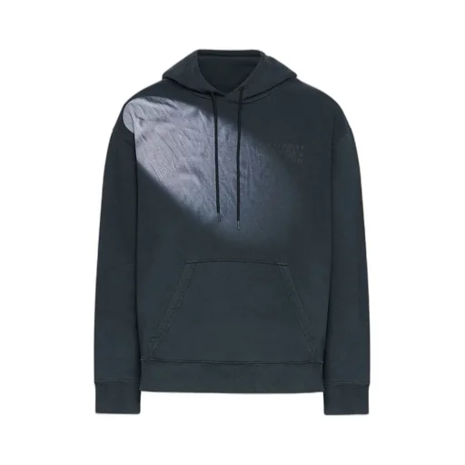 Mm6 Maison Margiela Logo Printed Drawstring Hoodie