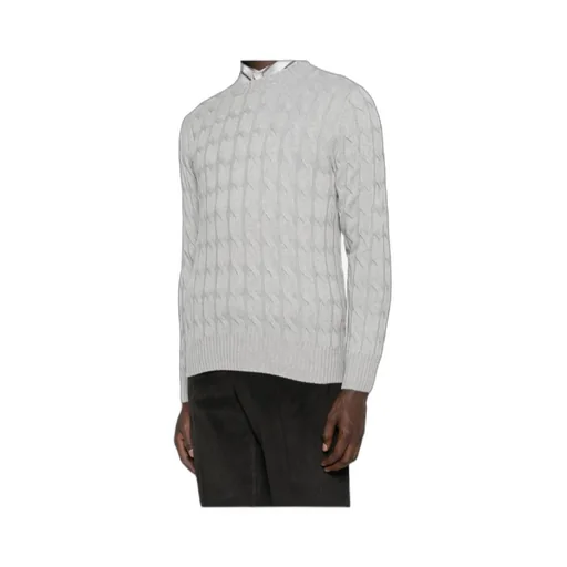 Cable-Knit Crew-Neck Sweater