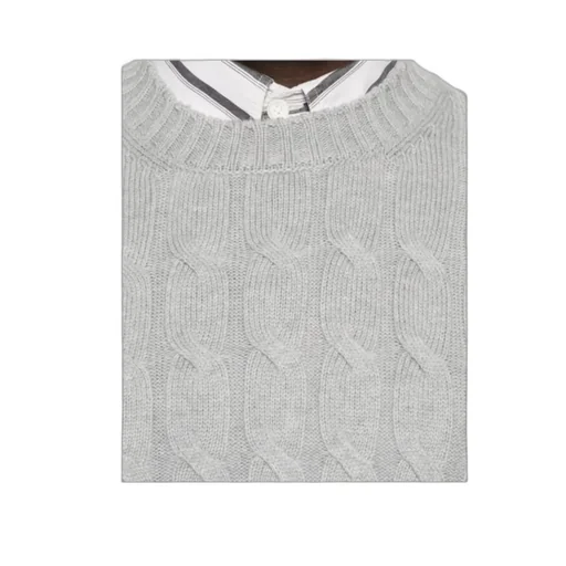 Cable-Knit Crew-Neck Sweater