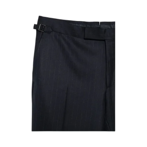 Pinstripe Trousers With Buckle