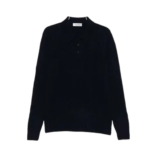 Cable-Knit Polo Sweater