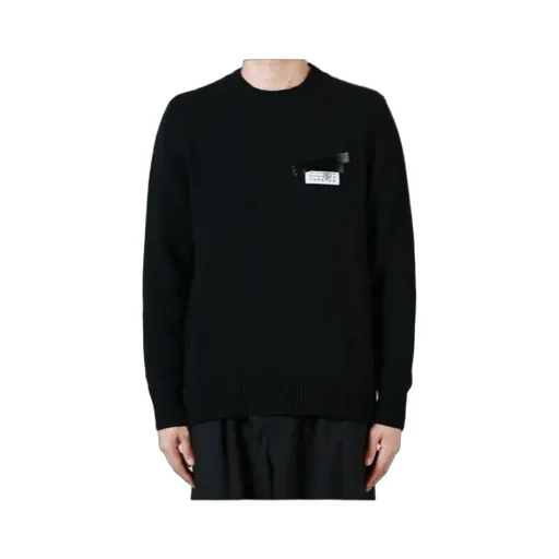 Mm6 Maison Margiela Logo Patch Crewneck Jumper