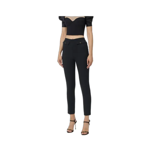 Button-Fastening Pocket Trousers