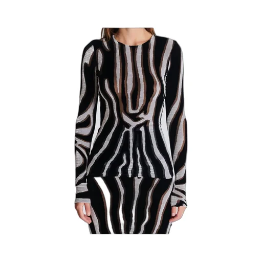 Zebra-Print Velvet Bodycon Top
