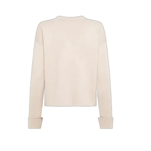 Water-Diamond-Patterned V-Neck Sweater