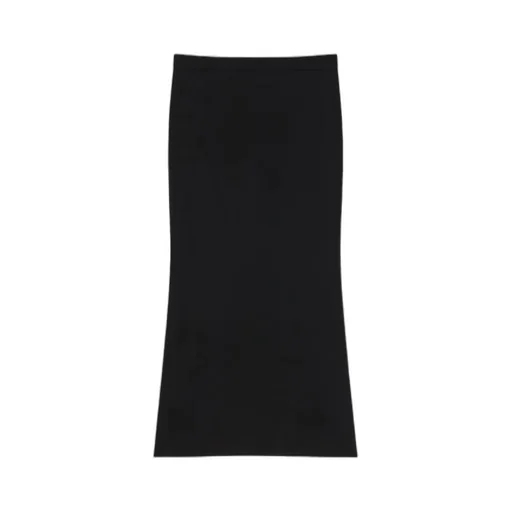 Midi Kickback Skirt In Crepe Cady