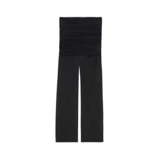 Mm6 Maison Margiela Gathered High-Rise Jeans