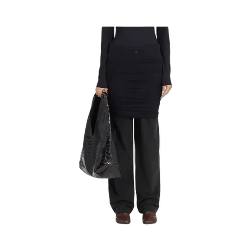 Mm6 Maison Margiela Gathered High-Rise Jeans