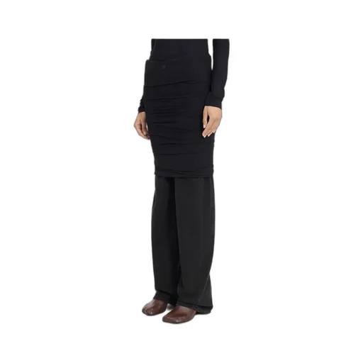Mm6 Maison Margiela Gathered High-Rise Jeans