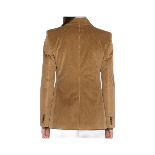Double-Breasted Corduroy Velvet Jacket