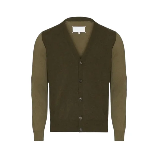 Maison Margiela V-Neck Elbow-Patch Cardigan