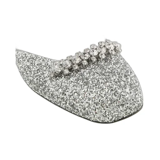 Belinda Glitter-Embellished Slingback Sandals
