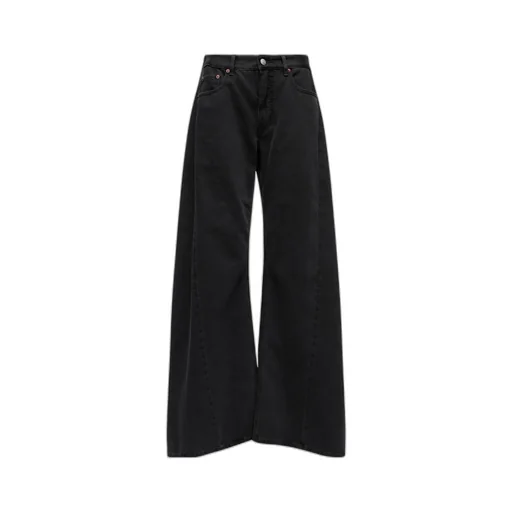 Mm6 Maison Margiela Wide-Leg Draped Jeans