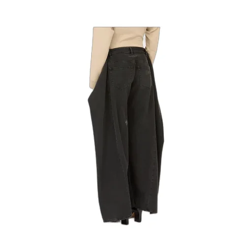 Mm6 Maison Margiela Wide-Leg Draped Jeans