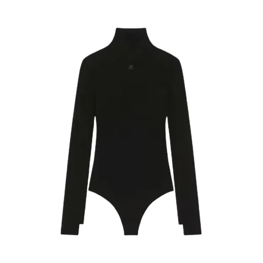 CourrÈGes Mockneck Rib Bodysuit