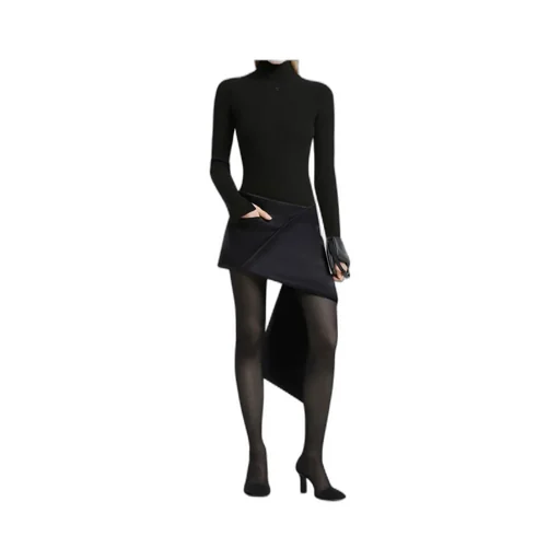 CourrÈGes Mockneck Rib Bodysuit