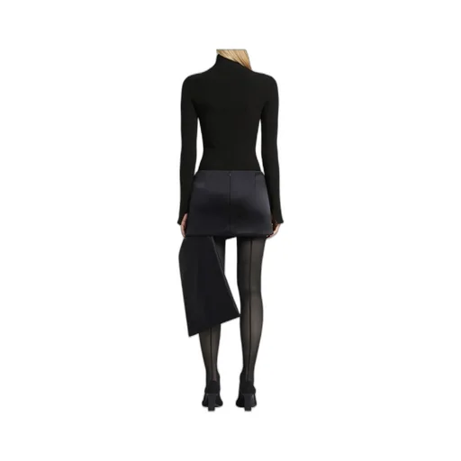 CourrÈGes Mockneck Rib Bodysuit