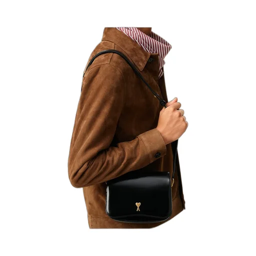 Ami Paris Ami Alexandre Mattiussi Logo Plaque Shoulder Bag