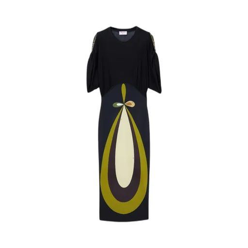 Graphic-Print Maxi Dress