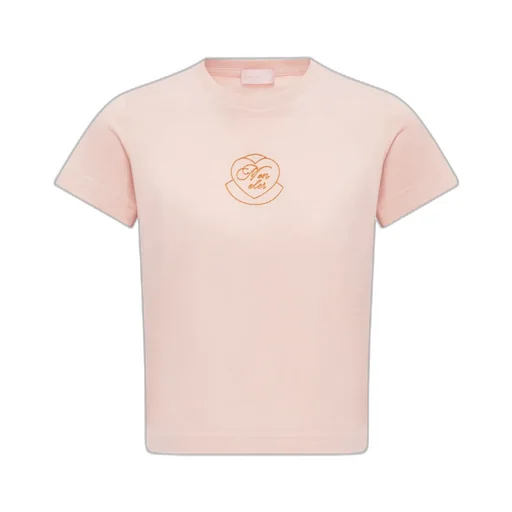 Embroidered Heart Logo Cotton T-Shirt
