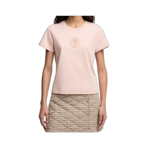 Embroidered Heart Logo Cotton T-Shirt