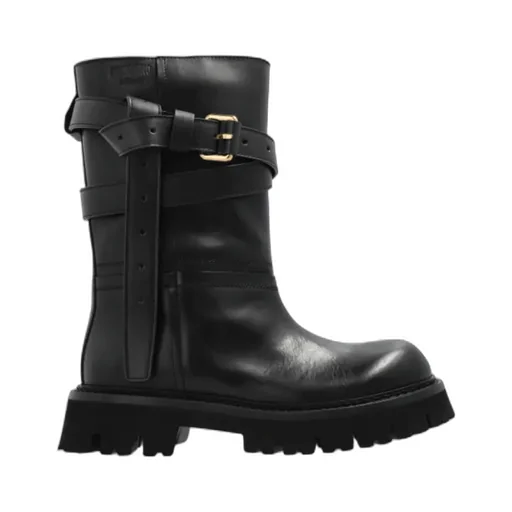 Moschino Logo Debossed Ankle Boots